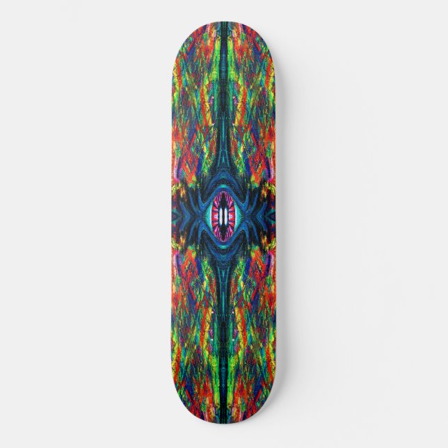 Eye Twisted and Trippy Painting Skateboard (Front)