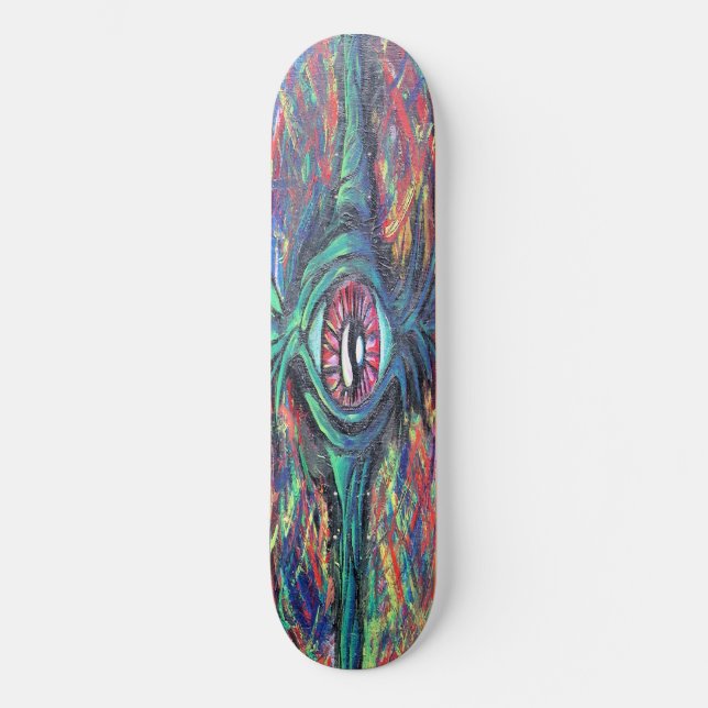 Eye Twisted and Trippy Painting Skateboard (Front)