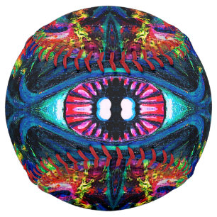 Eye Twisted and Trippy Painting Softball