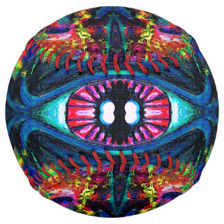 Eye Twisted and Trippy Painting Softball