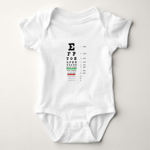 eye vision chart of Snellen for opthalmologist Baby Bodysuit