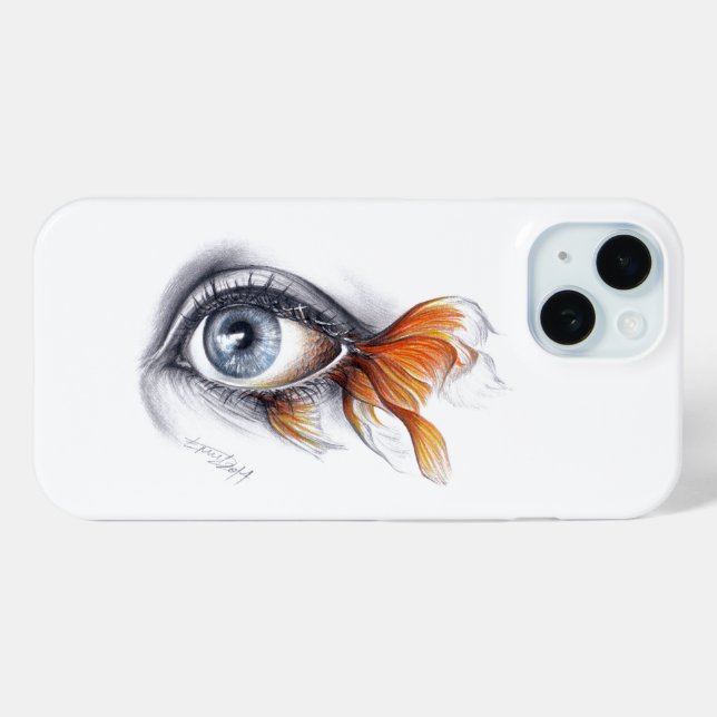 Eye with fish tail Surreal drawing art Case-Mate iPhone Case (Back (Horizontal))
