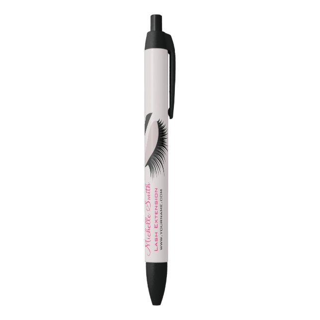 Eye with long lashes lash extension branding black ink pen (Bottom (Vertical))