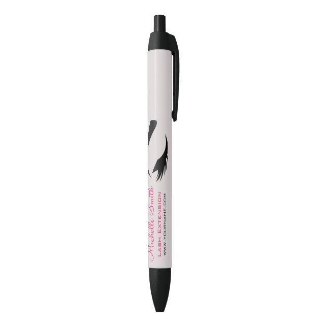 Eye with long lashes lash extension branding black ink pen (Bottom (Vertical))