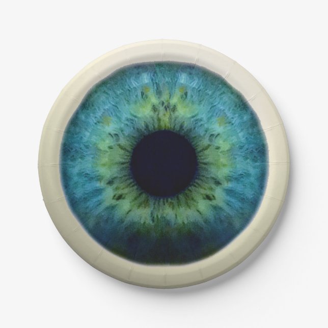 EYEBALL! (A great Halloween novelty item!) ~ Paper Plate (Front)