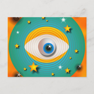 Eyeball Abstract Postcard
