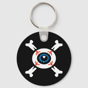 Eyeball-and-Crossbones  Key Ring