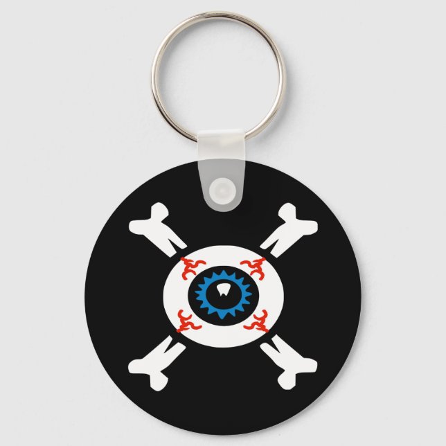 Eyeball-and-Crossbones  Key Ring (Front)