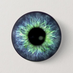 Eyeball Blue Green Gift Pretty 6 Cm Round Badge