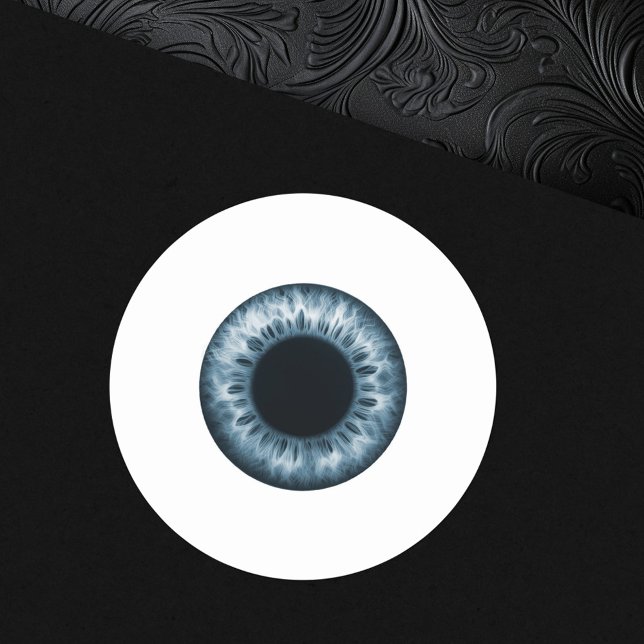 Eyeball blue iris eye funny prank joke novelty classic round sticker (Eyeball blue iris eye funny prank joke novelty classic round sticker)