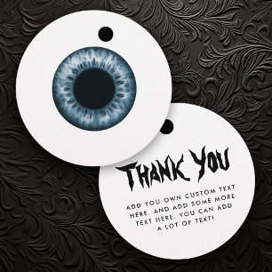 Eyeball blue iris Halloween thank you Favour Tags
