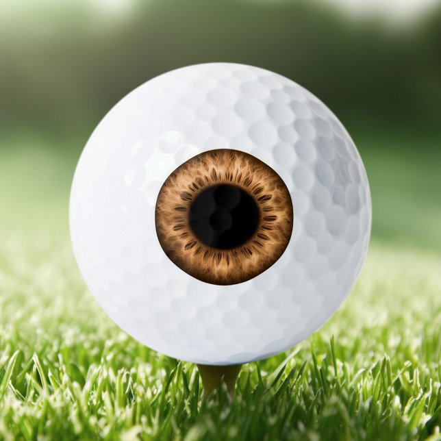 Eyeball brown iris eye funny prank joke novelty golf balls (Eyeball brown iris eye funny prank joke novelty golf balls)