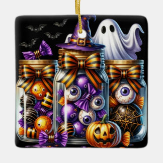 Eyeball candy ceramic ornament