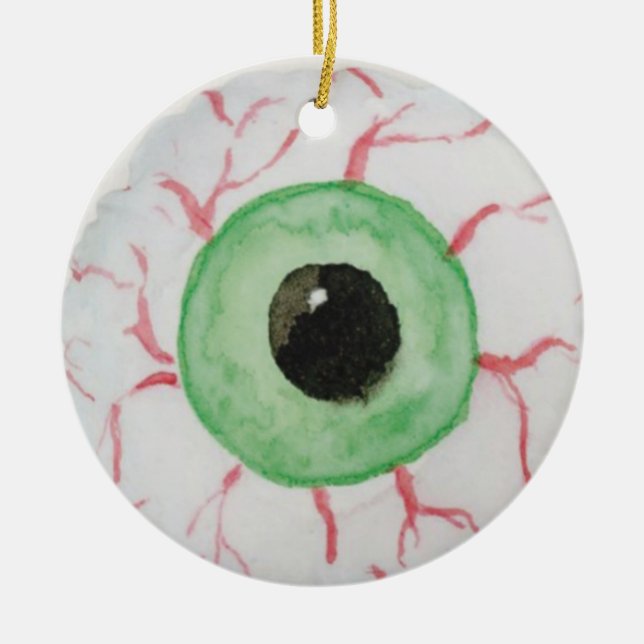 Eyeball Ceramic Tree Decoration (Front)