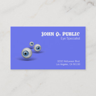 Eyeball Eye Specialist Business Card