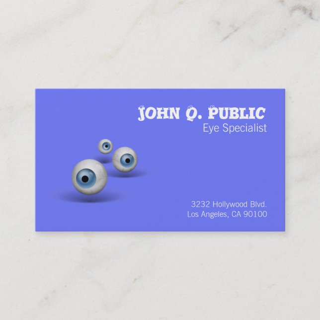 Eyeball Eye Specialist Business Card (Front)