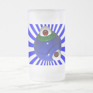 eyeball frosted glass beer mug