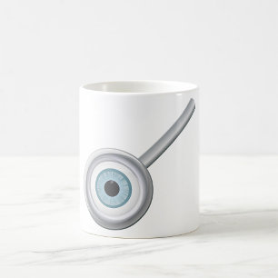 Eyeball Magnifying Glass Fun Eye Inspection  Coffee Mug