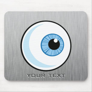Eyeball; Metal-look Mouse Mat