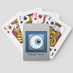 Eyeball; Metal-look Playing Cards