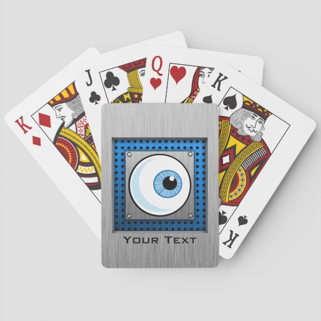 Eyeball; Metal-look Playing Cards (Back)