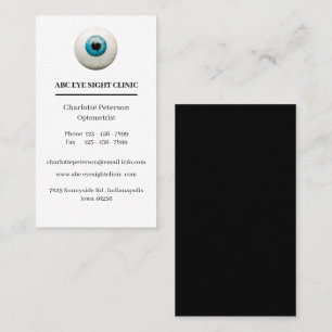 Eyeball Ophthalmologist -Optometrist Business Card