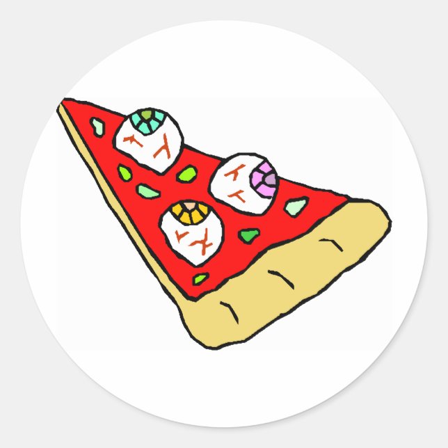 Eyeball Pizza Classic Round Sticker (Front)