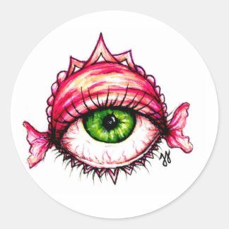 eyeball redo classic round sticker