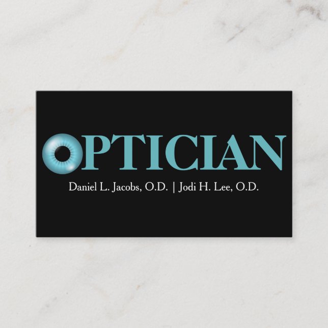 EyeBall Vision Clinic Doctor Optician Business Business Card (Front)