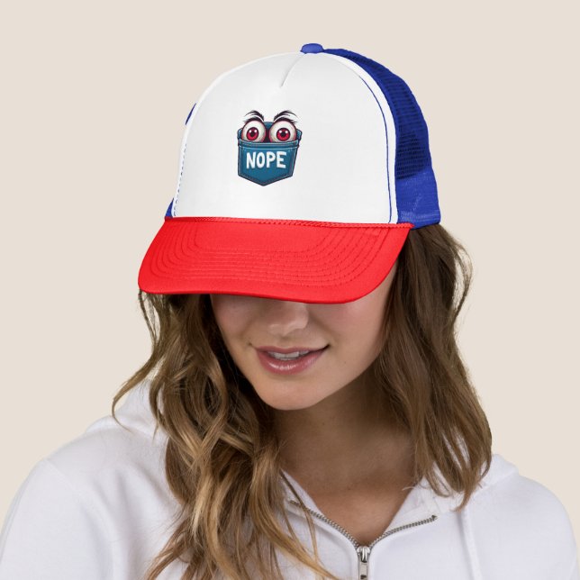 Eyeballs on Pocket Trucker Hat (In Situ)