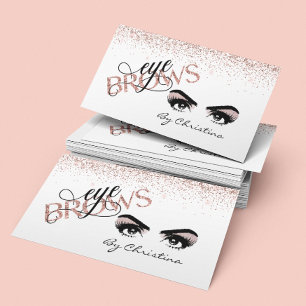 Eyebrow Eye Rose Gold Threading Microblading Tint Business Card