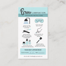 Eyebrow Lamination Aftercare Instructions Business