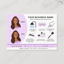 Eyebrow Lamination Aftercare Instructions Business