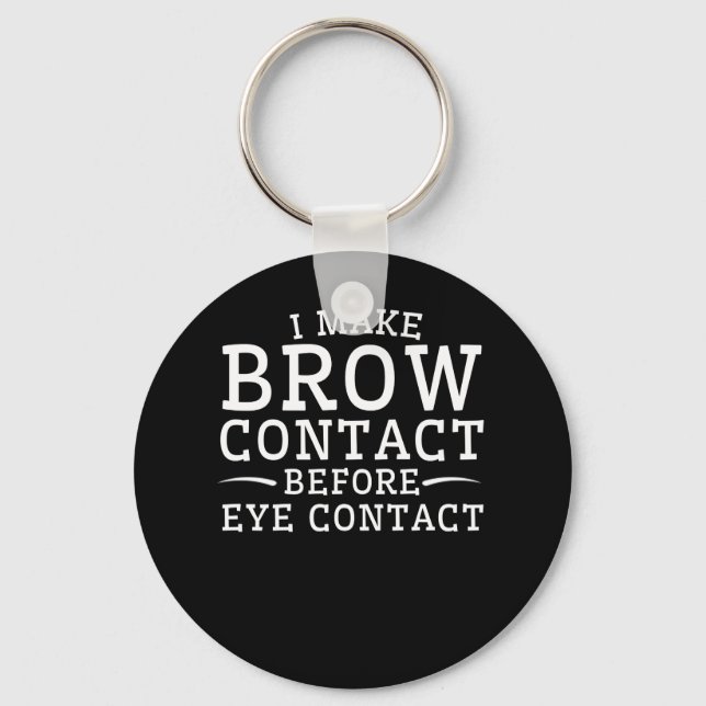 Eyebrow Microblading Make Brow Contact Key Ring (Front)