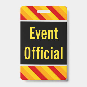 Eyecatching "Event Official" Badge ID Badge