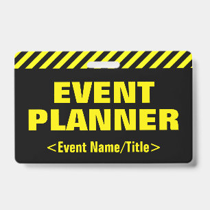 Eyecatching "EVENT PLANNER" Badge ID Badge
