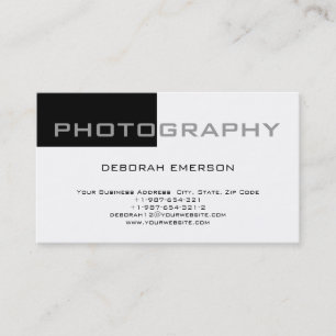 Eyecatching White Black Standard Business Card