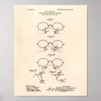 Eyeglass Support 1904 Patent Art Old Peper