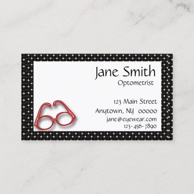 Eyeglasses Business Card (Front)