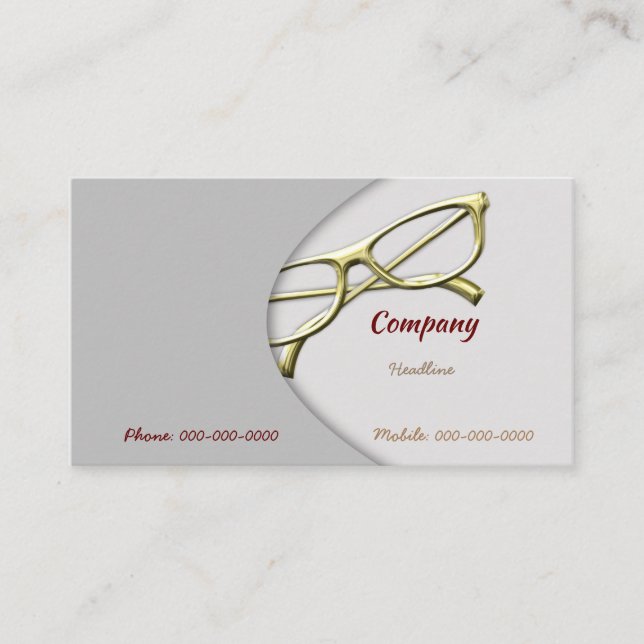 Eyeglasses Business Card (Front)
