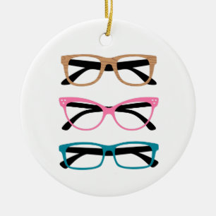 Eyeglasses Ceramic Tree Decoration