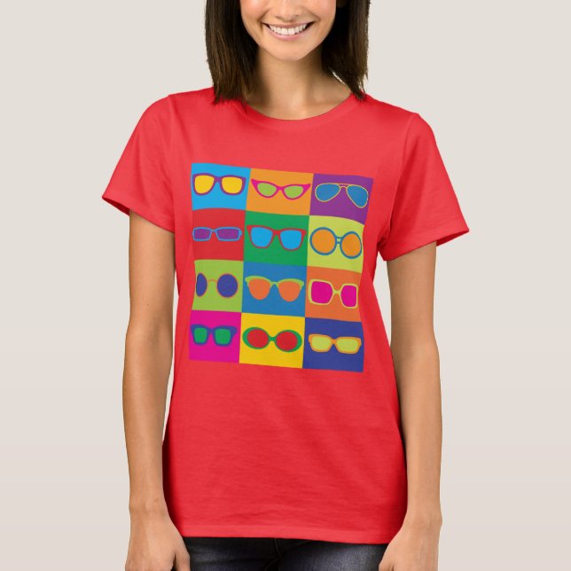 Eyeglasses Chequerboard T-Shirt (Front)