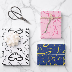 Eyeglasses Eyewear Frames Pattern Wrapping Paper Sheet