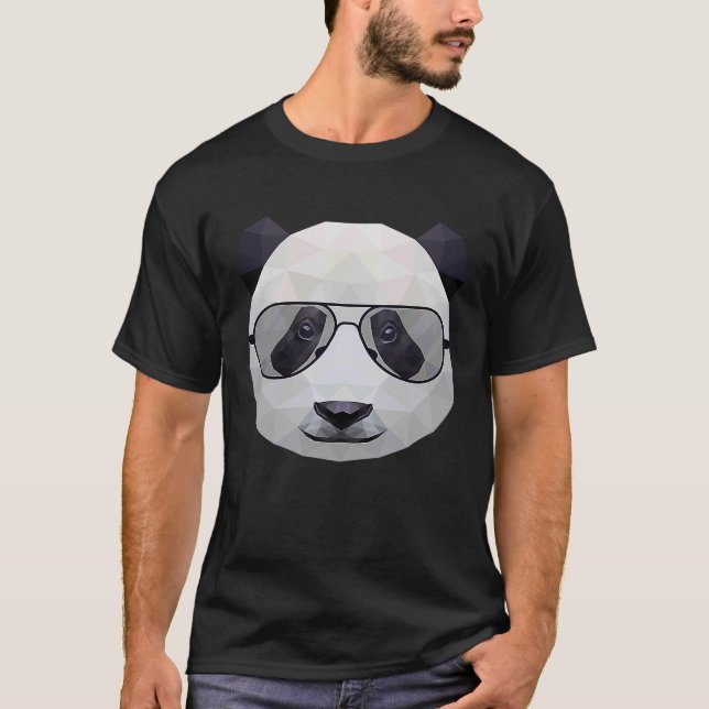 Eyeglasses Panda Bear Shrub Spirit Animal Giant Ro T-Shirt (Front)