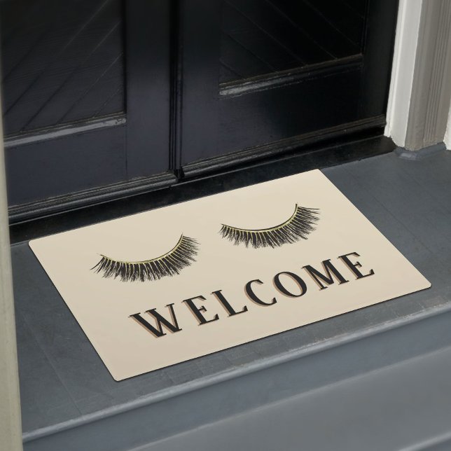 Eyelash & Brow Makeup Artist Beauty Salon Welcome Doormat (Creator Uploaded)