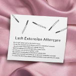 Eyelash Extension Aftercare Hand-drawn Minimalist Flyer<br><div class="desc">Hand-drawn Minimalist Eyelash Extension Aftercare Cards.</div>