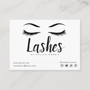 Eyelash Extension Aftercare Instructions Lash Logo Business Card