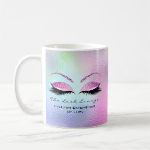 Eyelash Extension Beauty Studio Pink Blue Ombre Coffee Mug