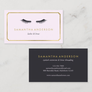 Eyelash Extension, brow, beautician business cards