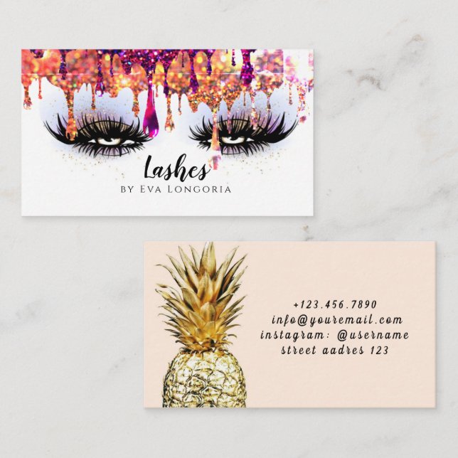 Eyelash extension / Lash maker Business Card (Front/Back)